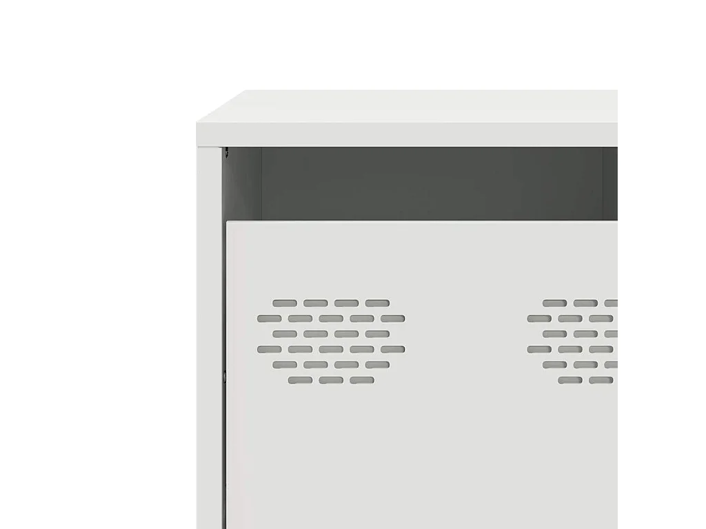 TV-Schrank Weiß 101,5x39x43,5 cm Kaltgewalzter Stahl