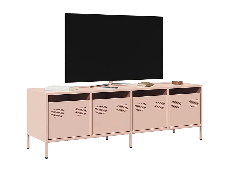TV-Schrank Rosa 135x39x43,5 cm Kaltgewalzter Stahl