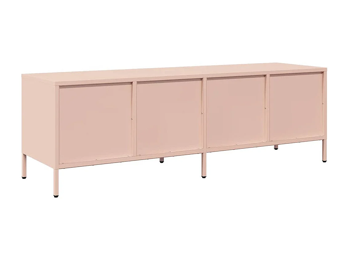 TV-Schrank Rosa 135x39x43,5 cm Kaltgewalzter Stahl