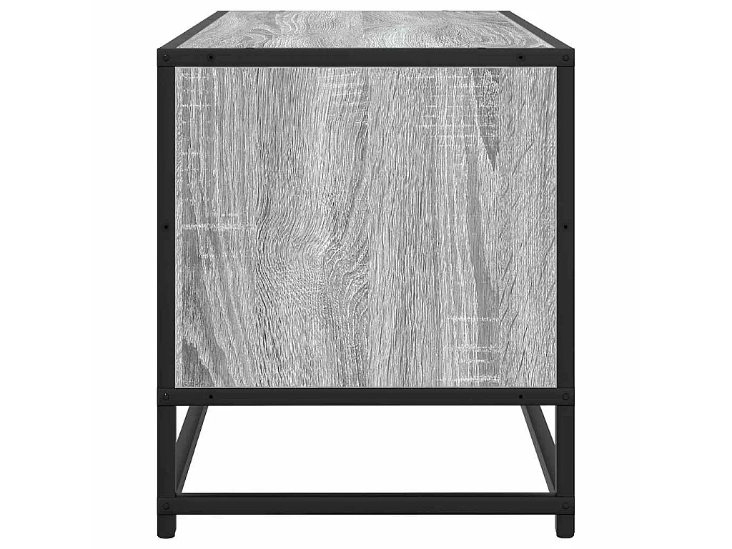 Meuble TV sonoma gris 100x34,5x40 cm bois d'ingénierie et métal