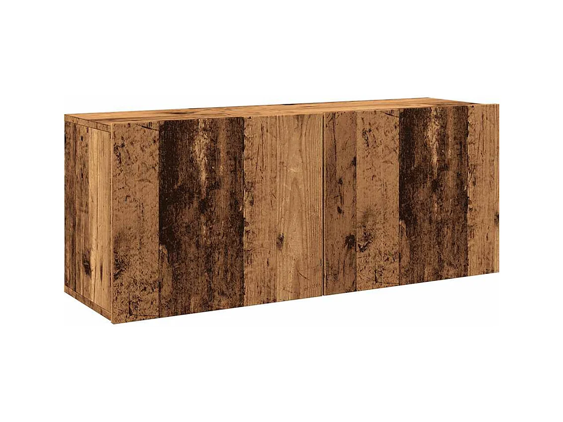 Meuble TV mural vieux bois 100x30x41 cm
