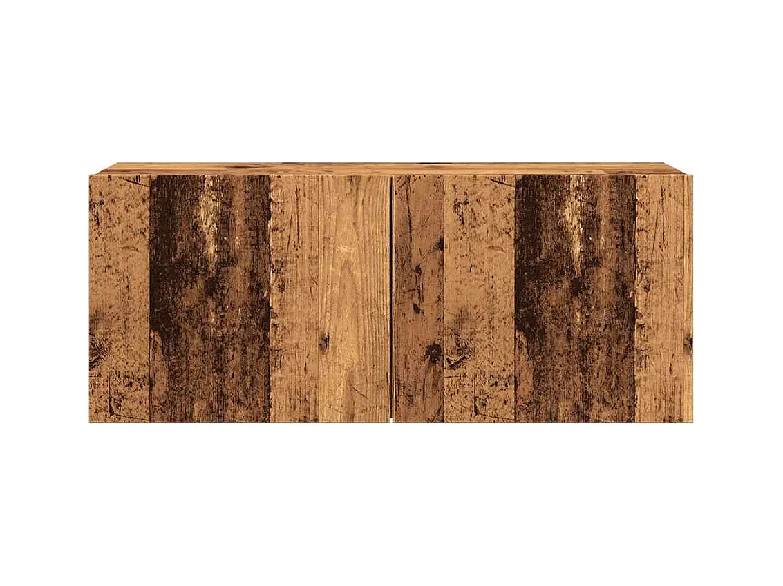 Meuble TV mural vieux bois 100x30x41 cm