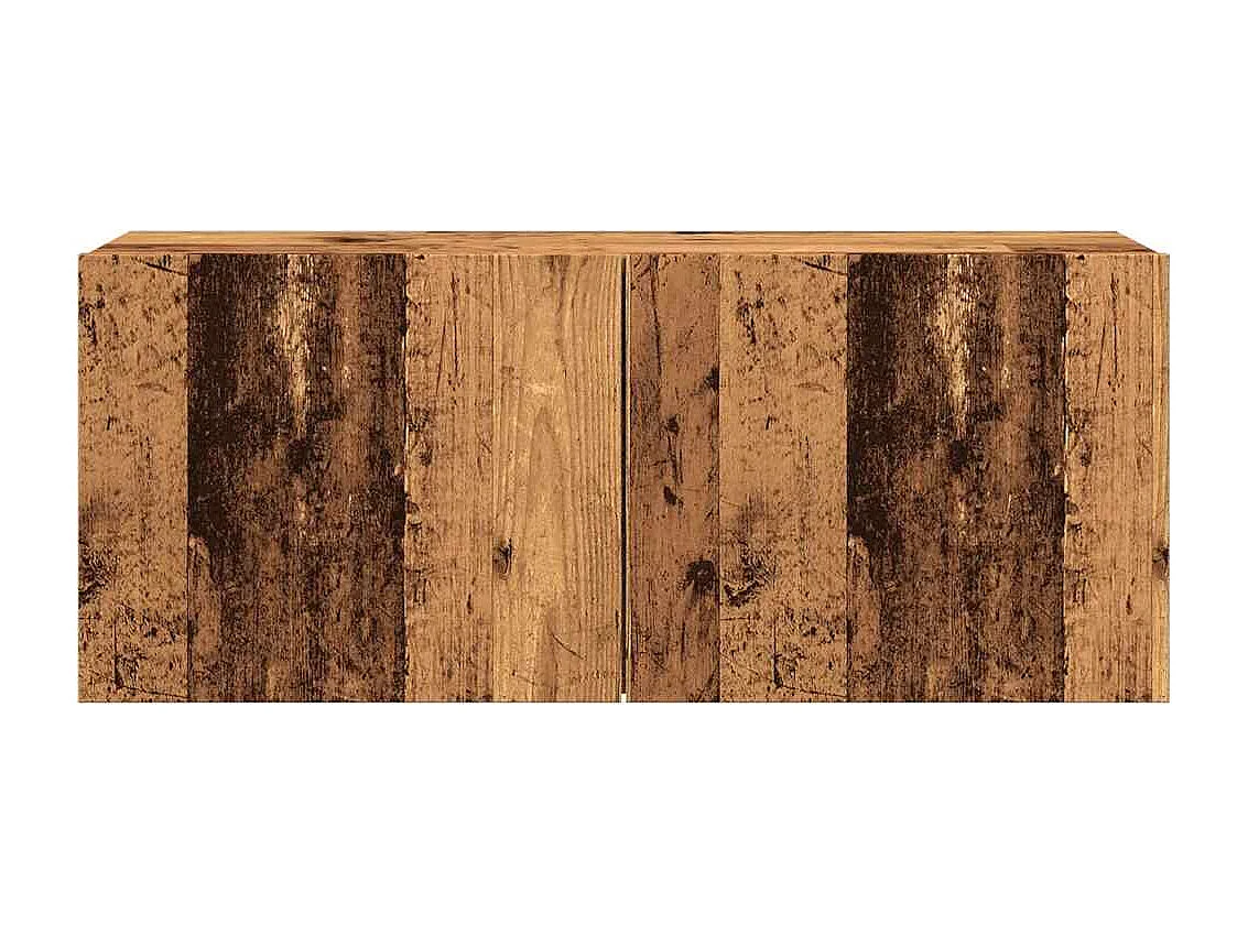 Meuble TV mural vieux bois 100x30x41 cm