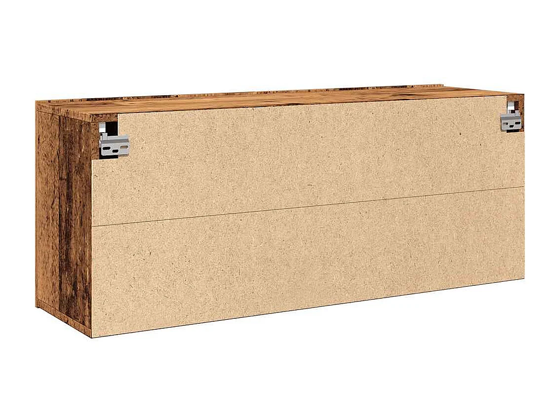 Meuble TV mural vieux bois 100x30x41 cm