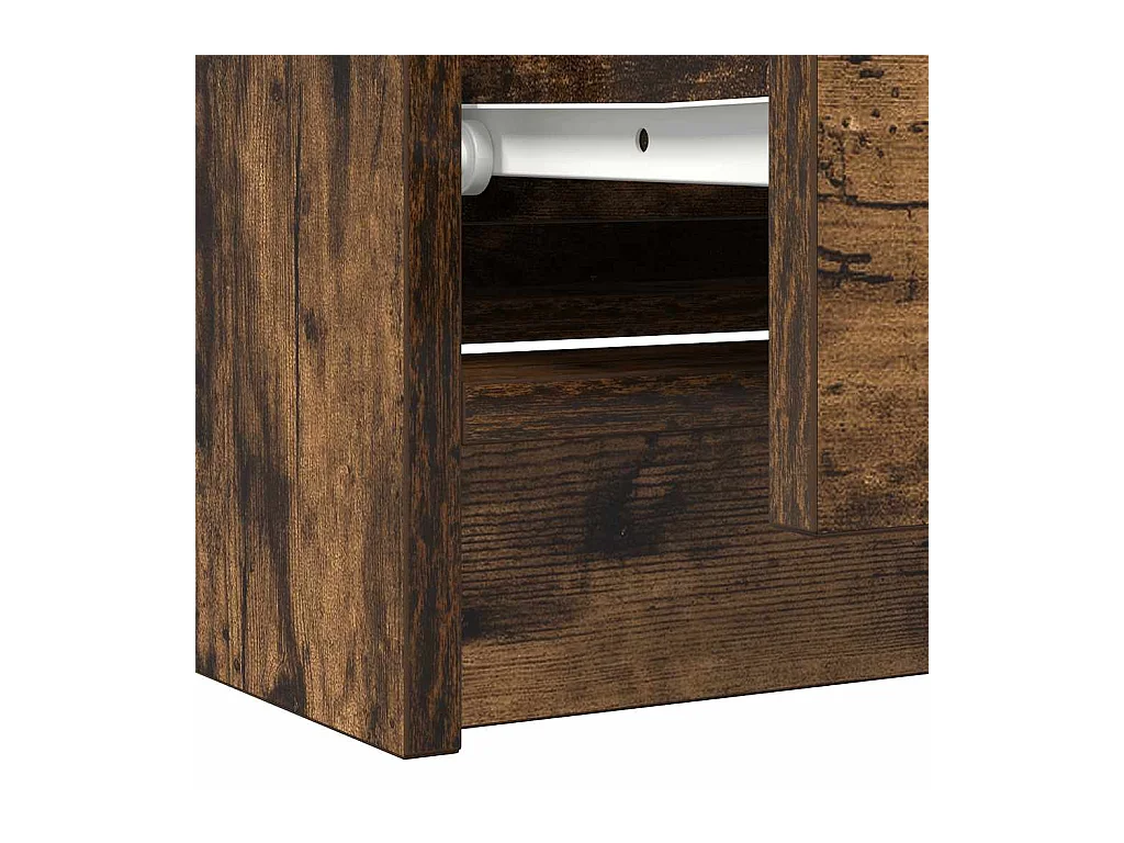 Tv-meubel 100x35x54 cm bewerkt hout gerookt eikenkleurig