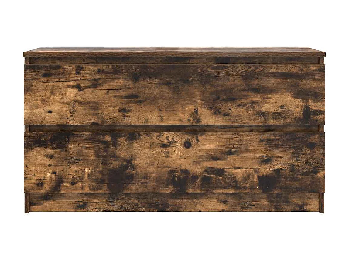 Meuble TV chêne fumé 100x35x54 cm bois d'ingénierie