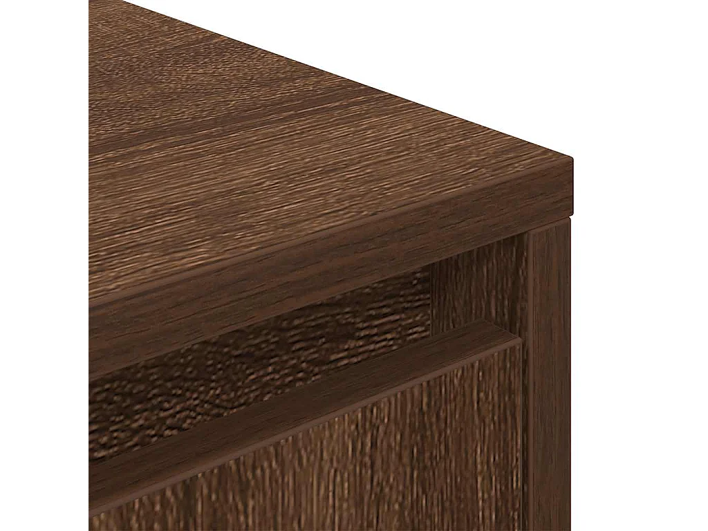 Móvel de TV com luzes LED 100x41x50 cm carvalho castanho