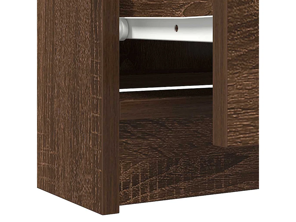 Tv-meubel 60x35x54 cm bewerkt hout bruin eikenkleur