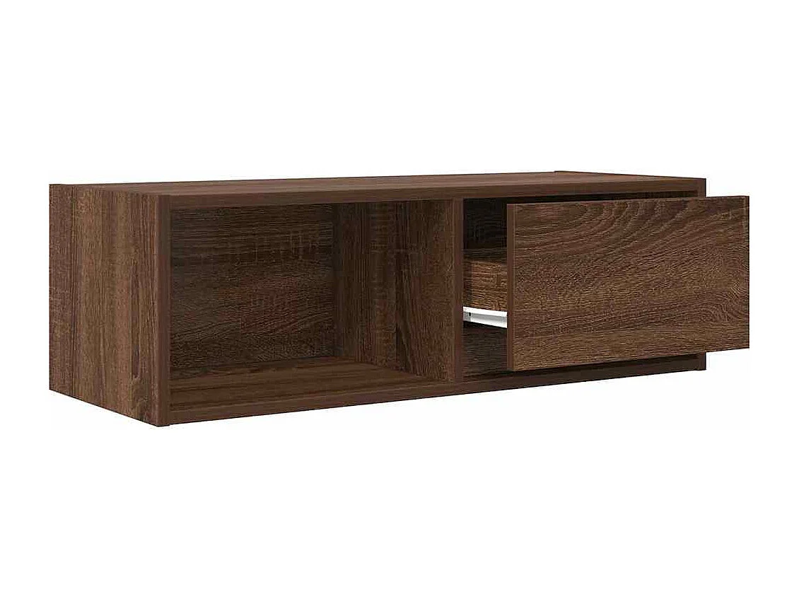 Meuble TV chêne marron 80x31x25,5 cm bois d'ingénierie