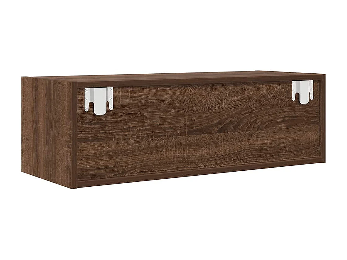 Meuble TV chêne marron 80x31x25,5 cm bois d'ingénierie