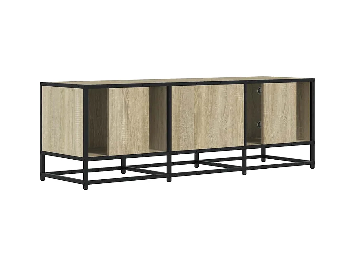 Mobile TV Rovere Sonoma 120x35x41cm Legno Multistrato e Metallo
