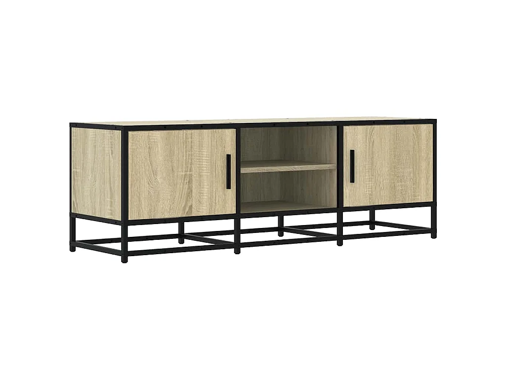 Mueble TV metal y madera ingeniería roble Sonoma 120x35x41 cm