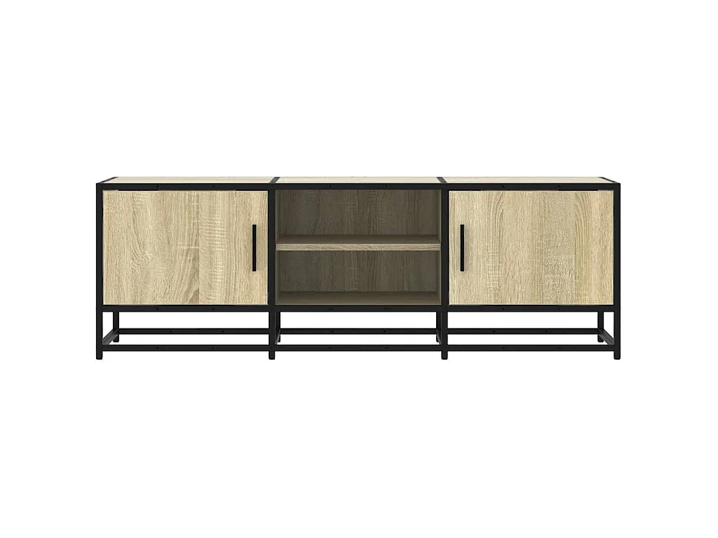 Mueble TV metal y madera ingeniería roble Sonoma 120x35x41 cm