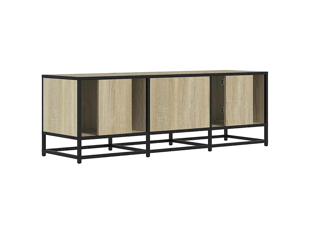 Mueble TV metal y madera ingeniería roble Sonoma 120x35x41 cm