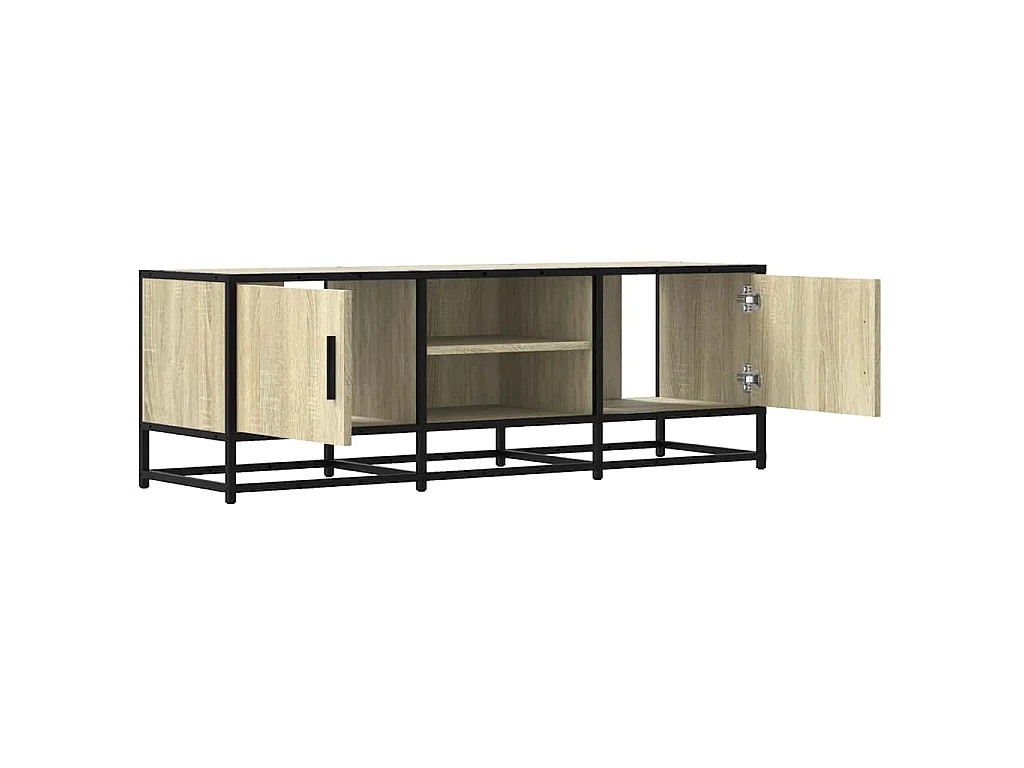 Mueble TV metal y madera ingeniería roble Sonoma 120x35x41 cm