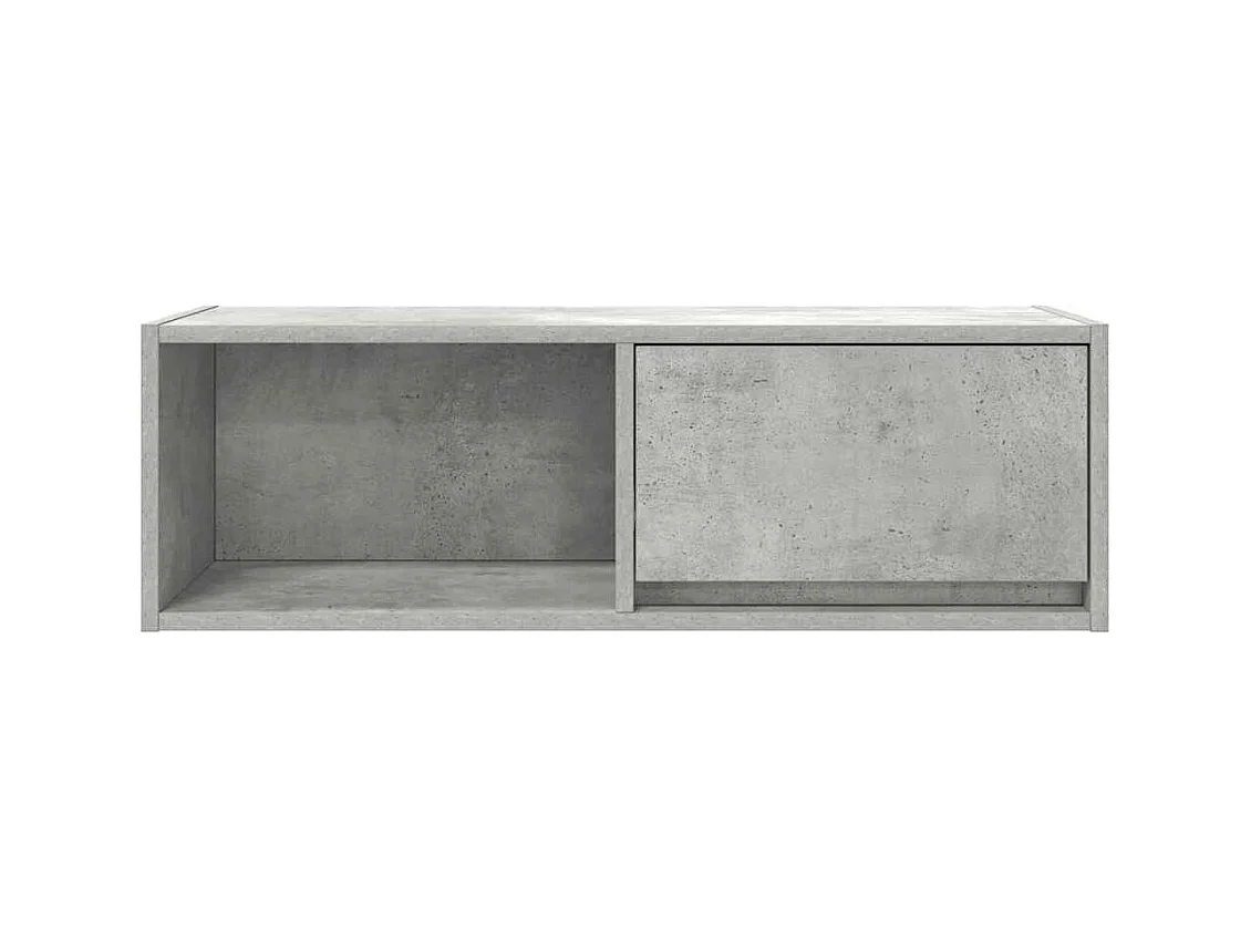 Meuble TV gris béton 80x31x25,5 cm bois d'ingénierie