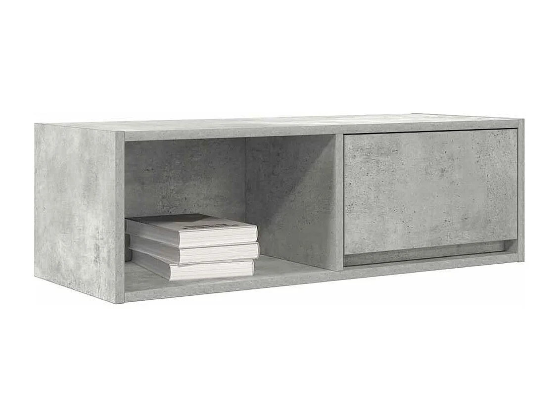 TV-Schrank Betongrau 80x31x25,5 cm Holzwerkstoff