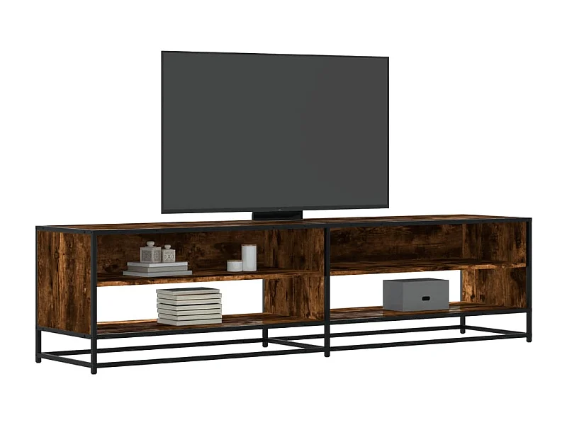 Tv-meubel 180,5x40x46 cm bewerkt hout gerookt eikenkleur