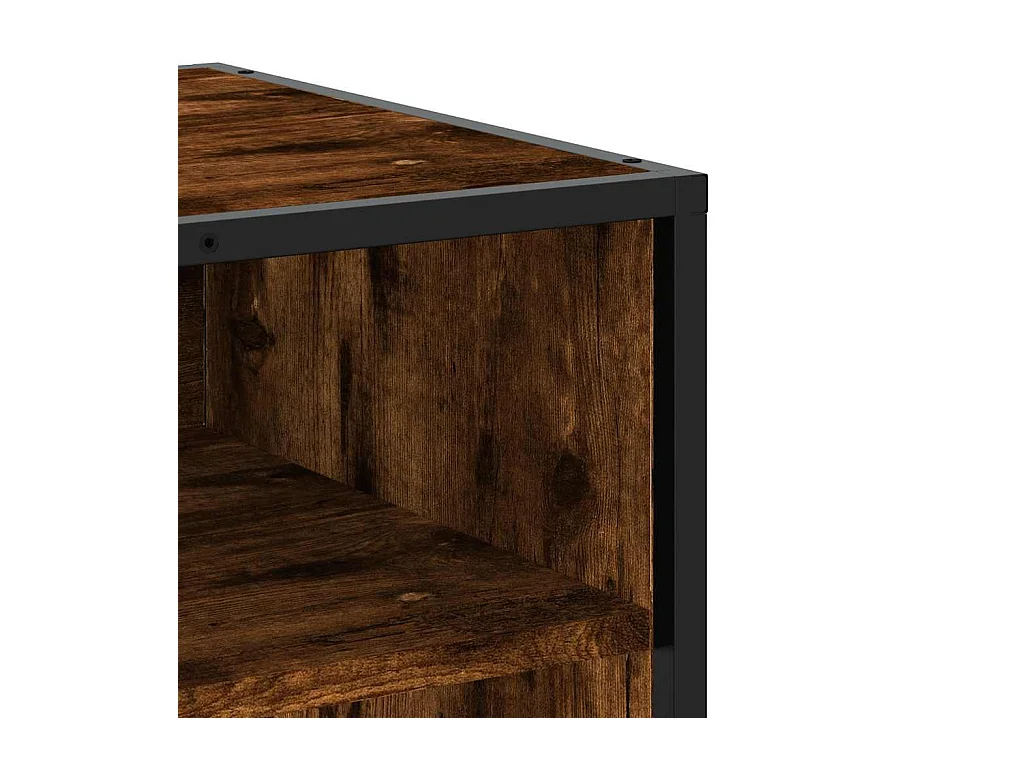 Meuble TV chêne fumé 180,5x40x46 cm bois d'ingénierie