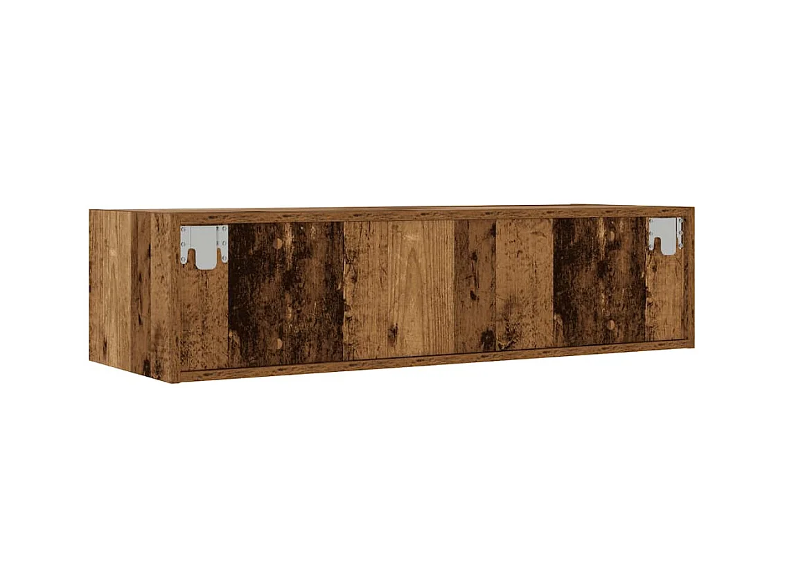 Tv-meubel met LED-verlichting 100X35,5x25 cm oud houtkleurig