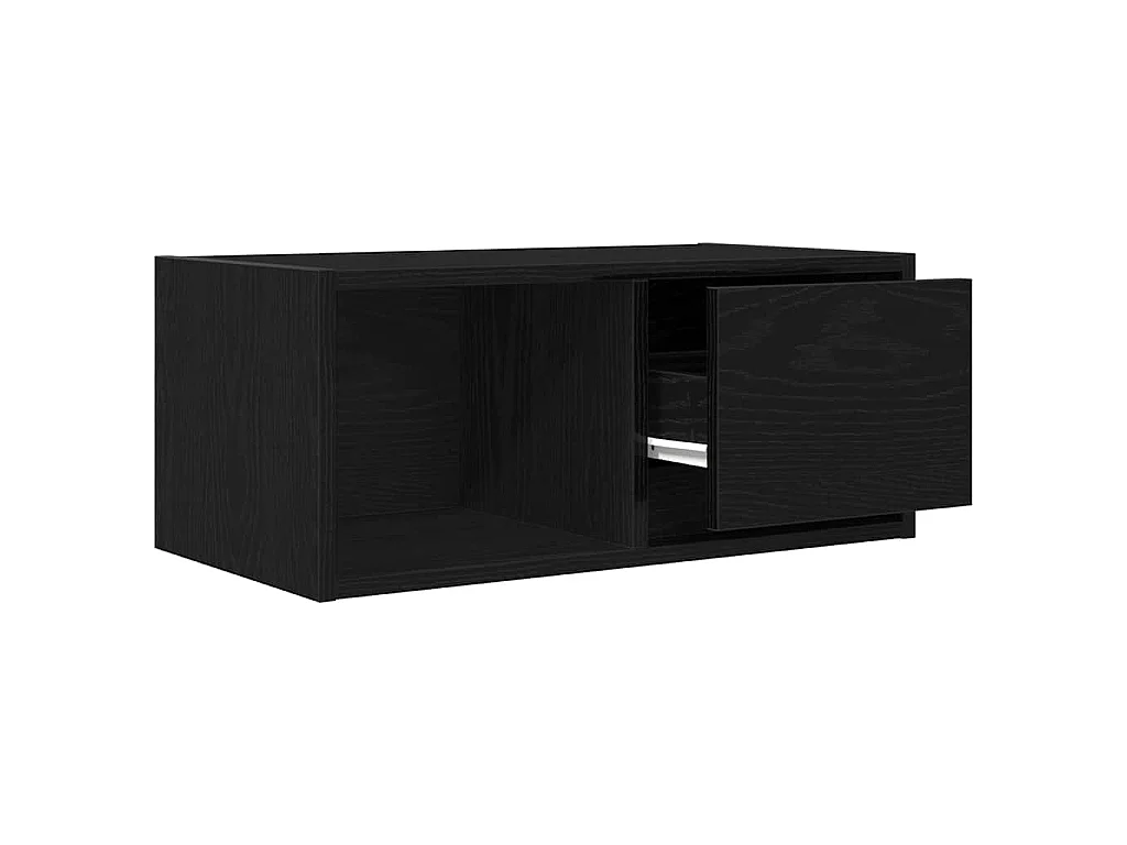Mobili TV 2 pz Rovere Nero 60x31x25,5 cm in Legno Multistrato
