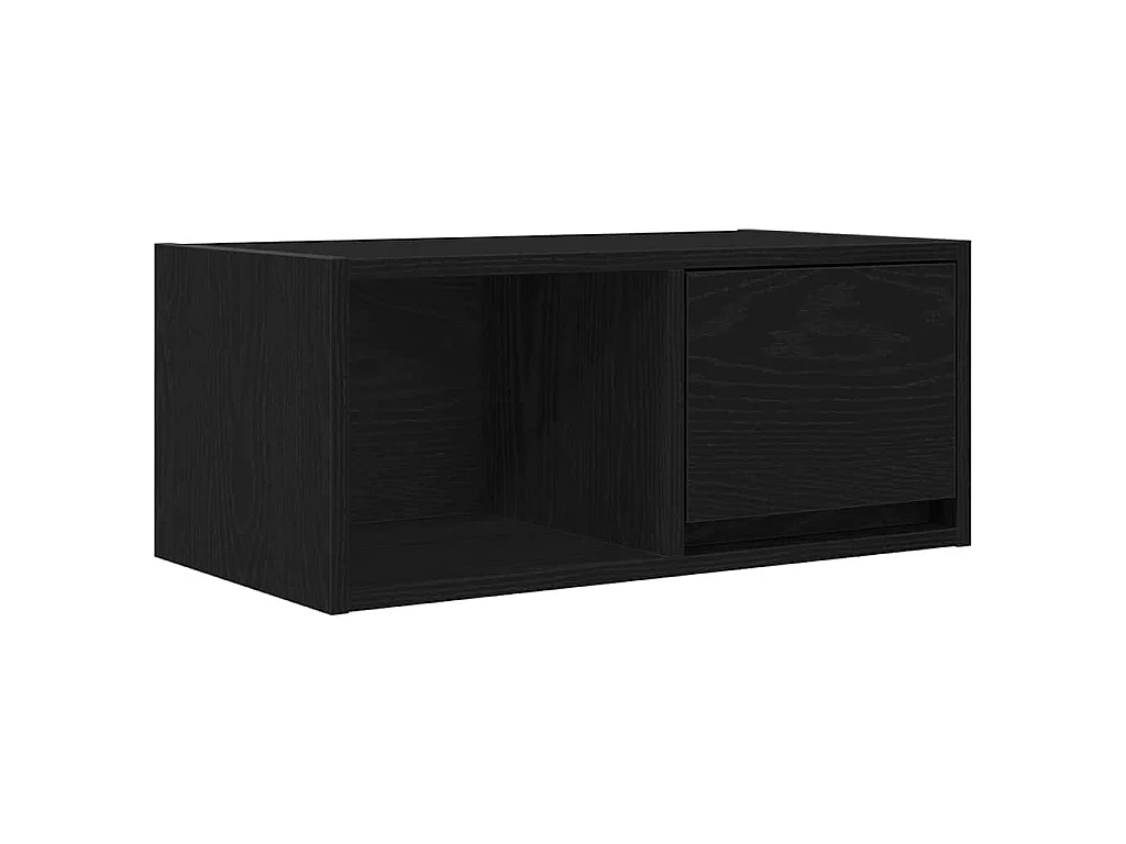 Mobili TV 2 pz Rovere Nero 60x31x25,5 cm in Legno Multistrato