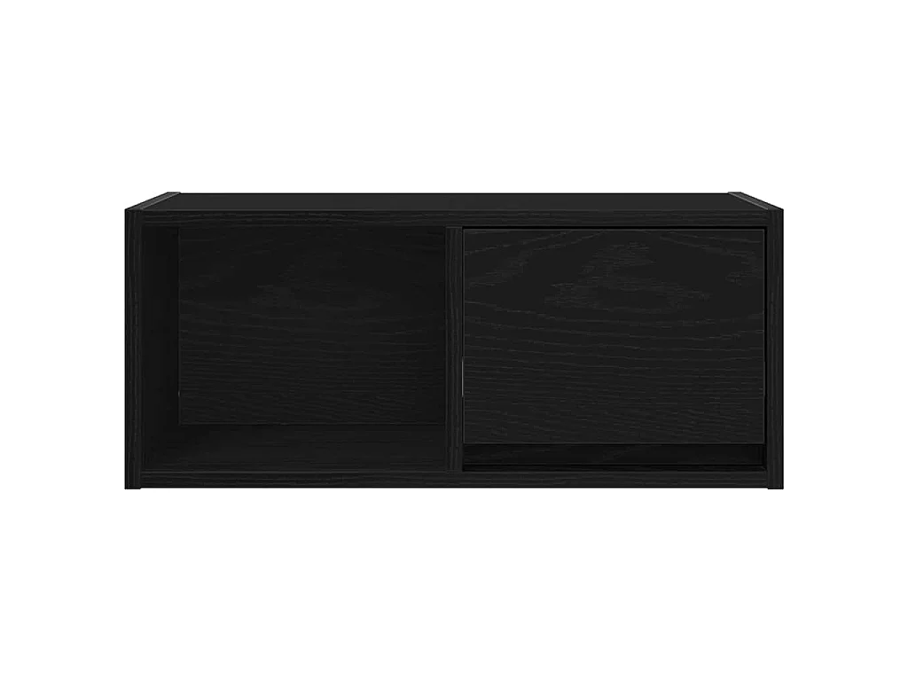 Mobili TV 2 pz Rovere Nero 60x31x25,5 cm in Legno Multistrato
