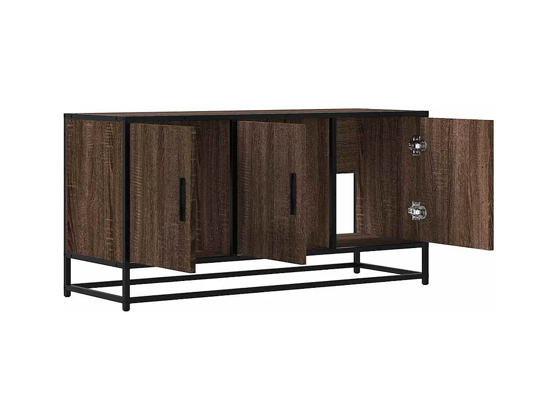TV-Schrank Braun Eichen-Optik 100x35x50 cm Holzwerkstoff
