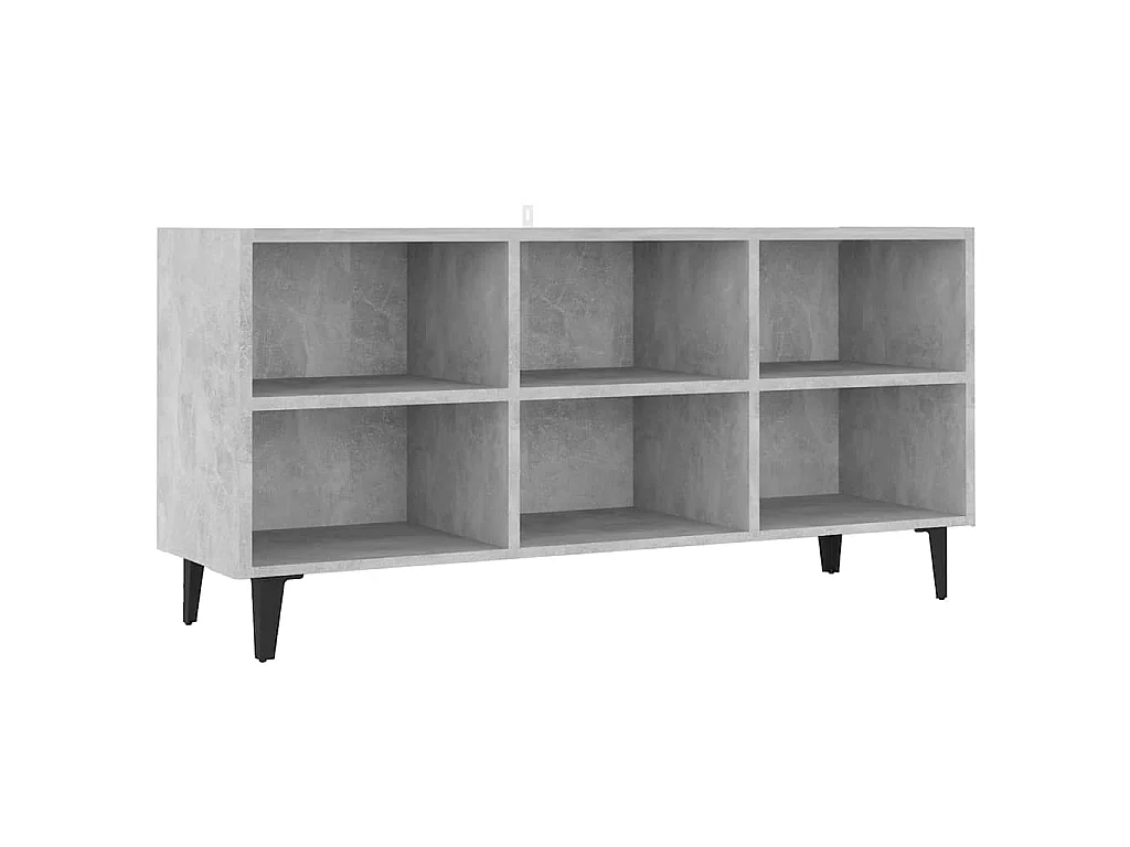 TV-Schrank mit Metallbeinen Betongrau 103,5x30x50 cm