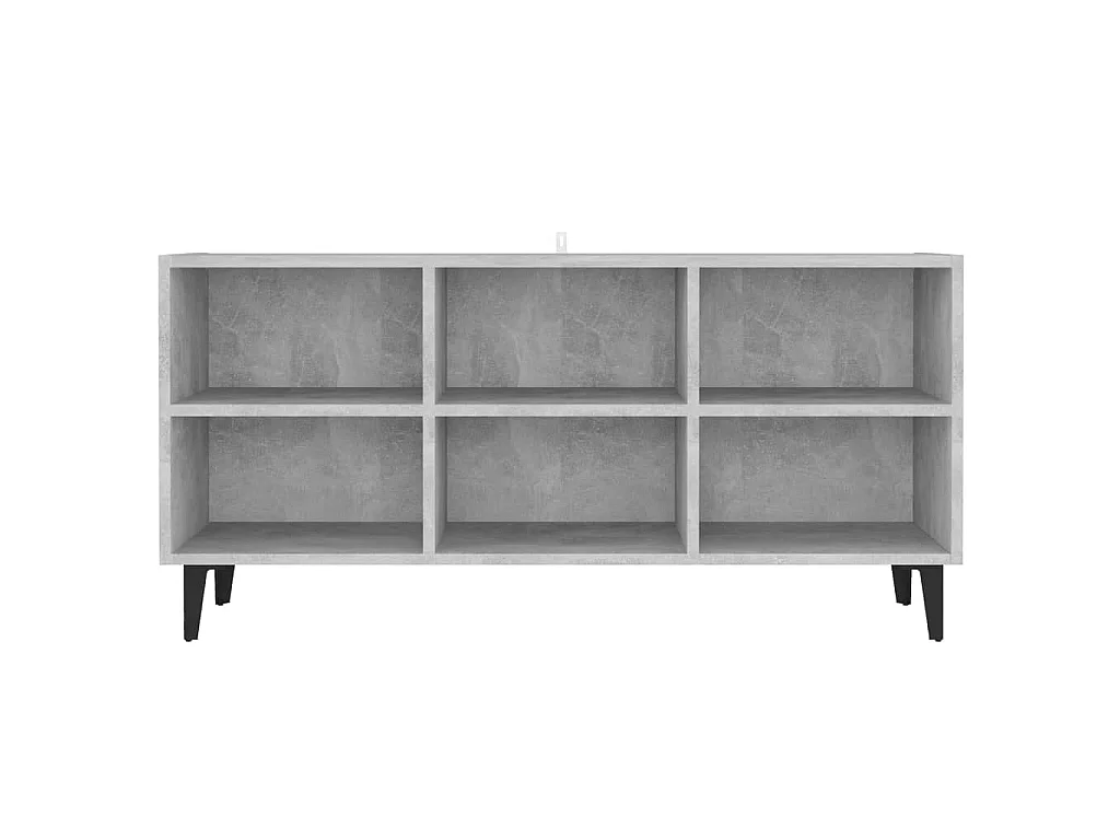 TV-Schrank mit Metallbeinen Betongrau 103,5x30x50 cm