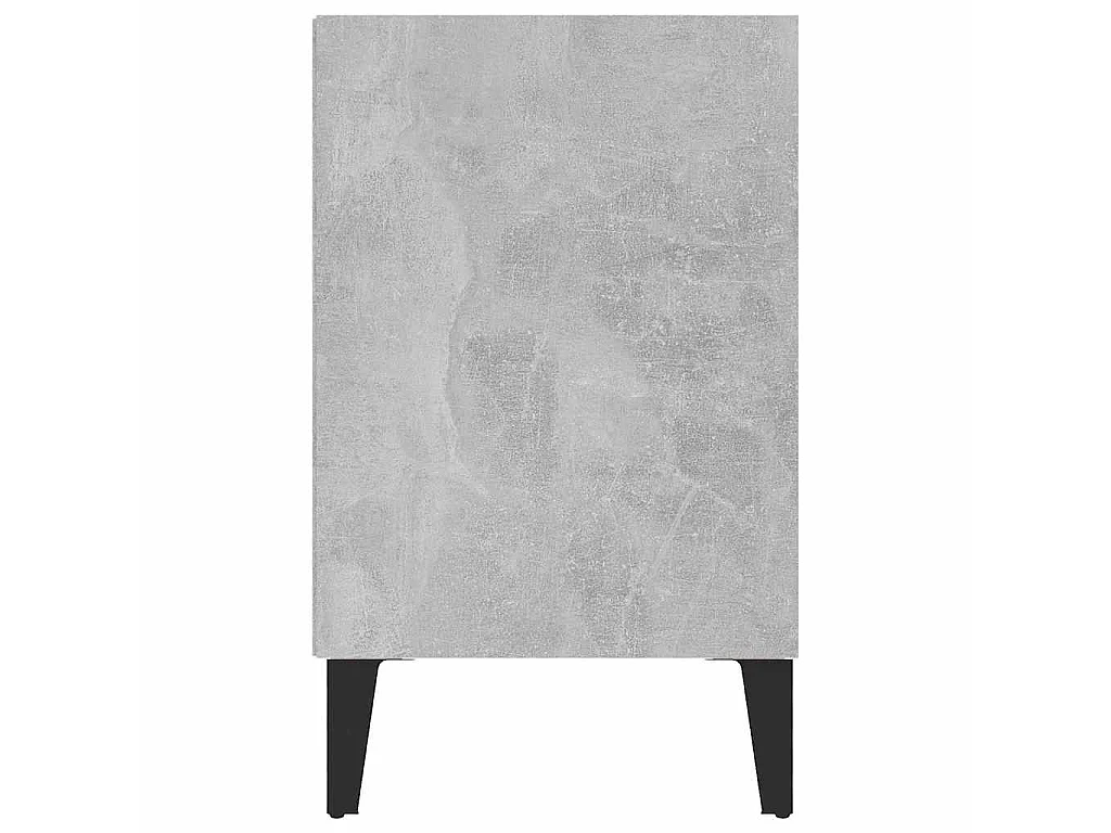 Mobile TV con Gambe in Metallo Grigio Cemento 103,5x30x50 cm