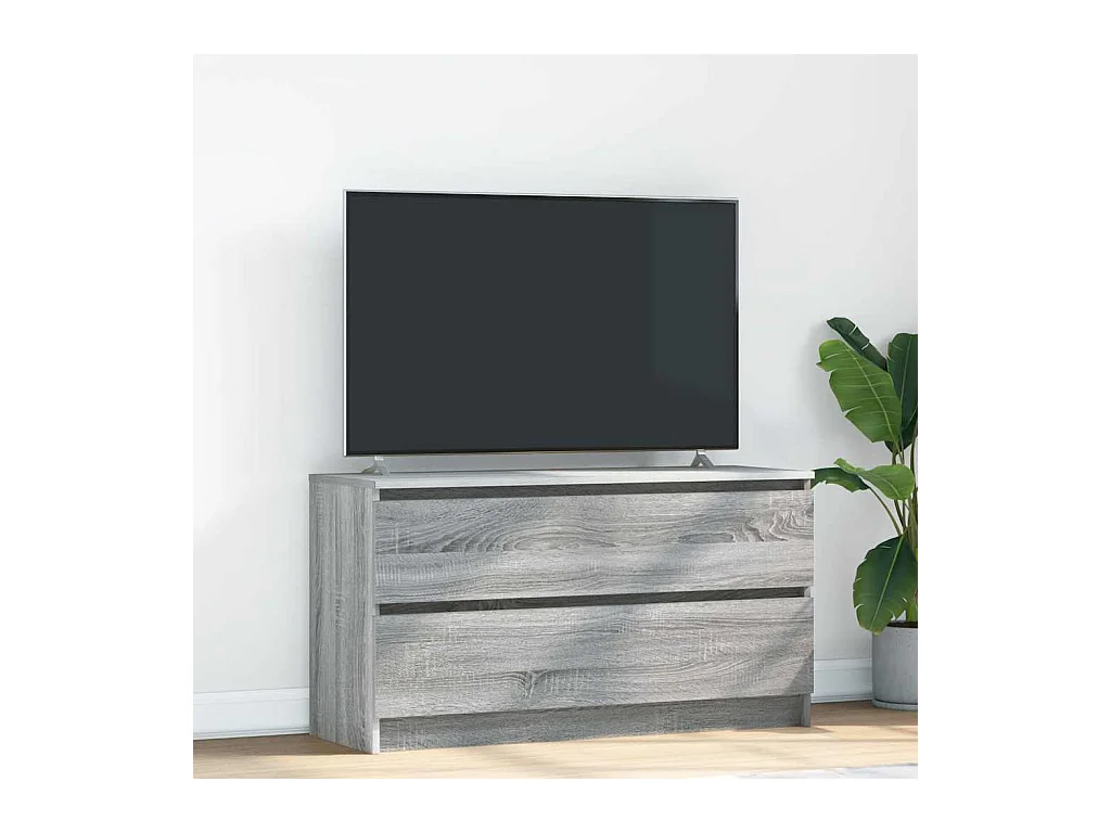 Meuble TV sonoma gris 100x35x54 cm bois d'ingénierie