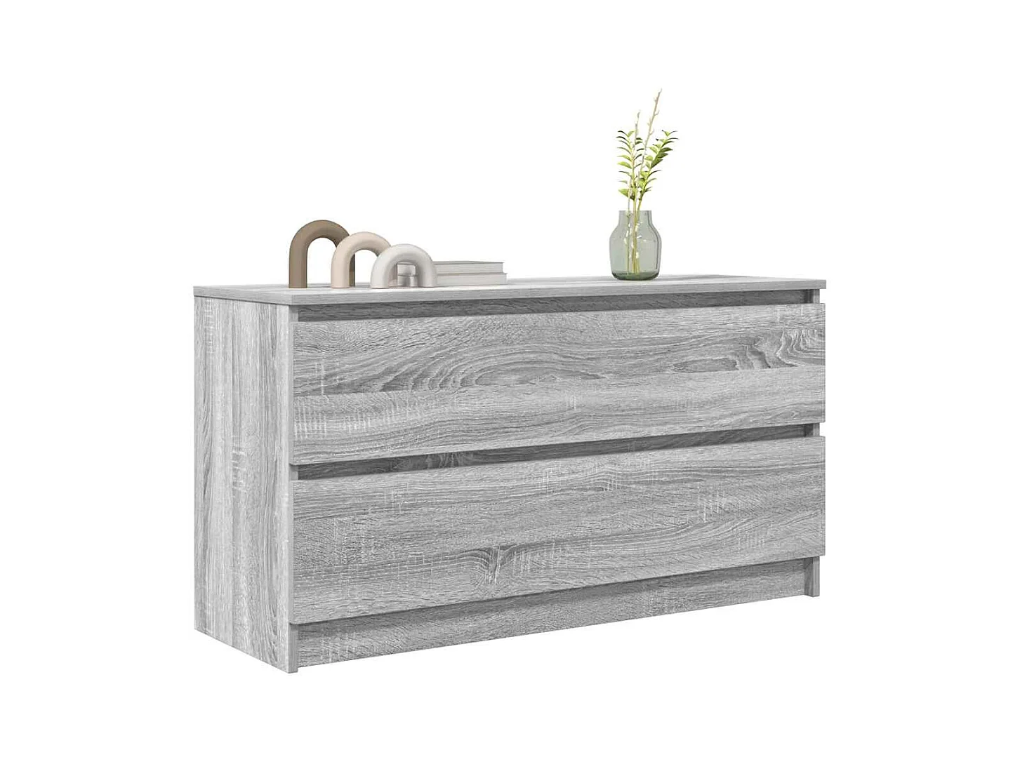 Meuble TV sonoma gris 100x35x54 cm bois d'ingénierie