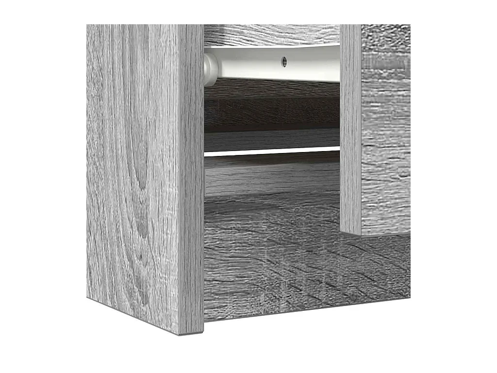 Meuble TV sonoma gris 100x35x54 cm bois d'ingénierie