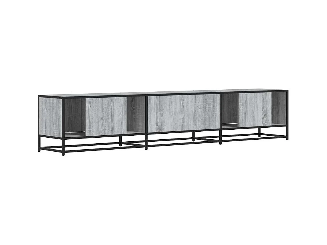 Meuble TV sonoma gris 210x35x41 cm bois d'ingénierie
