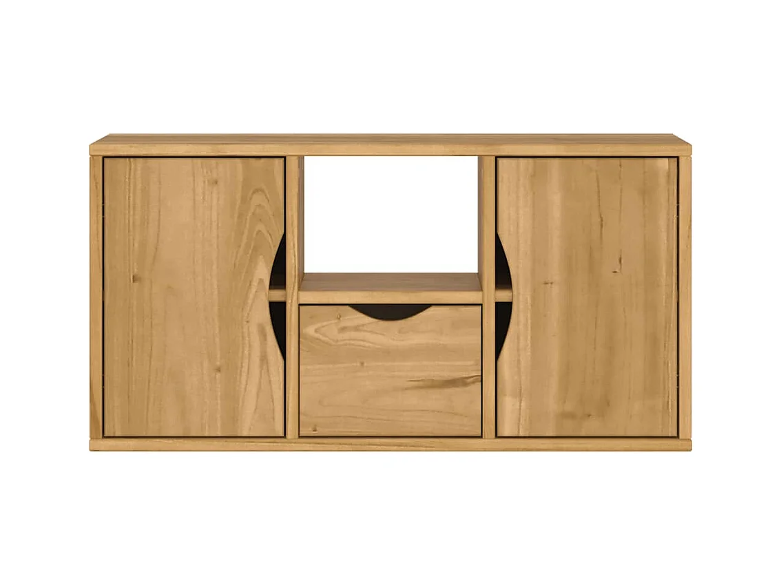 Tv-meubel met lade ODDA 79x24x40 cm massief grenenhout