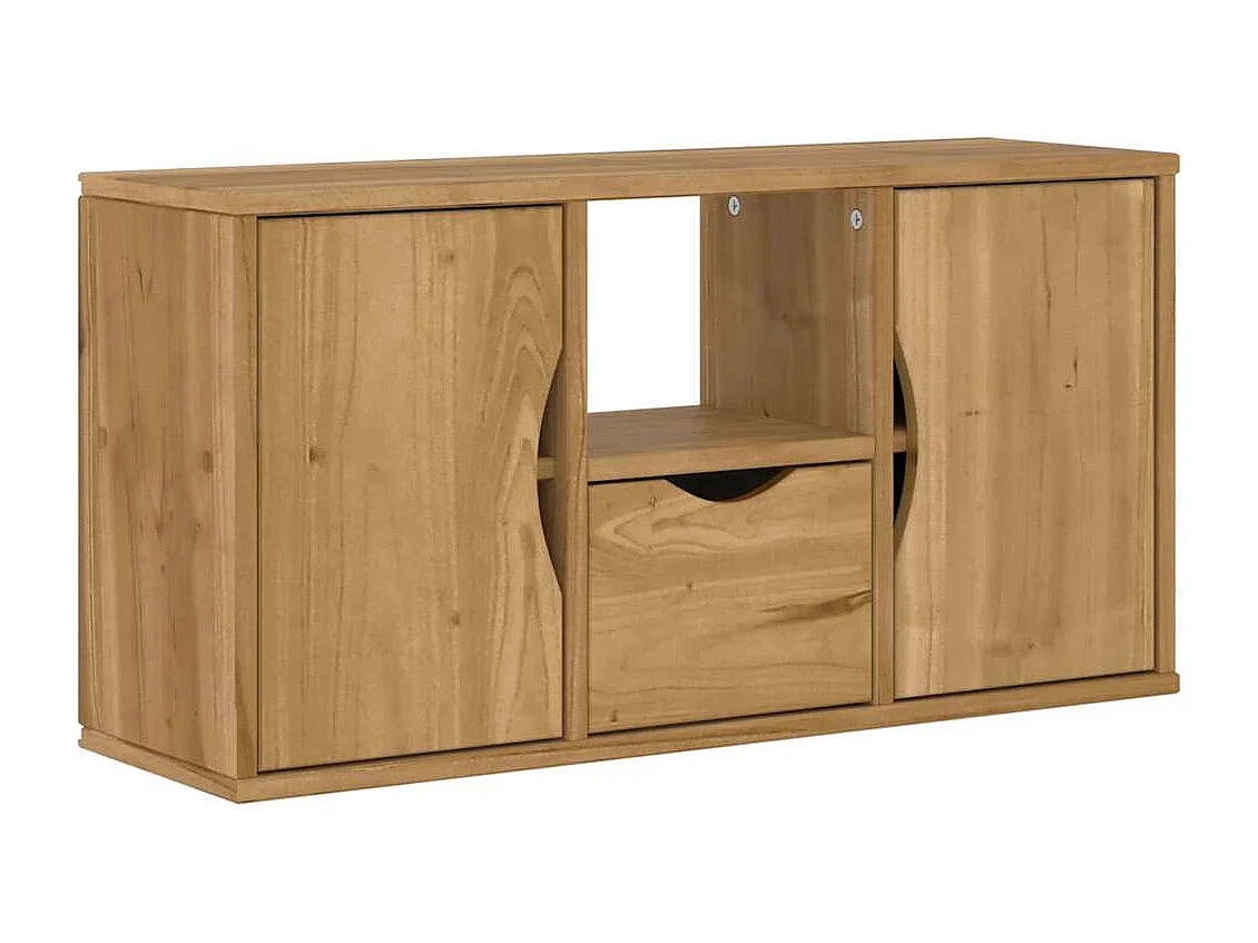 TV-Schrank mit Schublade ODDA 79x24x40 cm Massivholz Kiefer