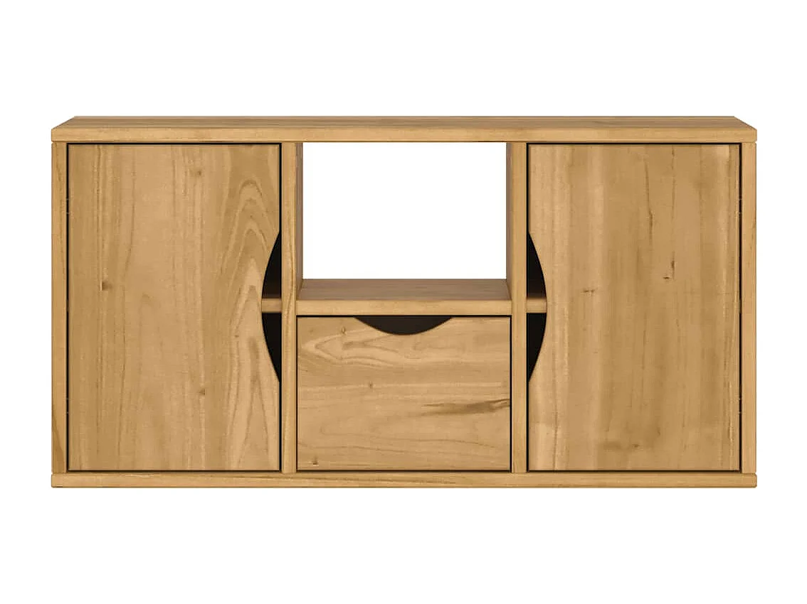 TV-Schrank mit Schublade ODDA 79x24x40 cm Massivholz Kiefer