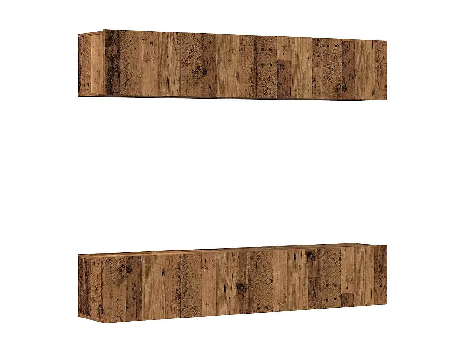 Meubles TV muraux 4 pcs vieux bois bois d'ingénierie