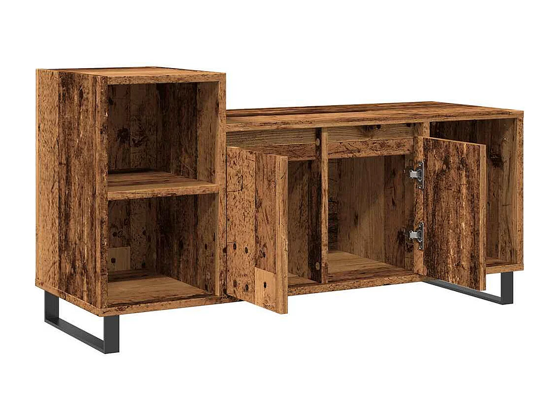 Mueble para TV madera ingeniería madera envejecida 100x35x55 cm