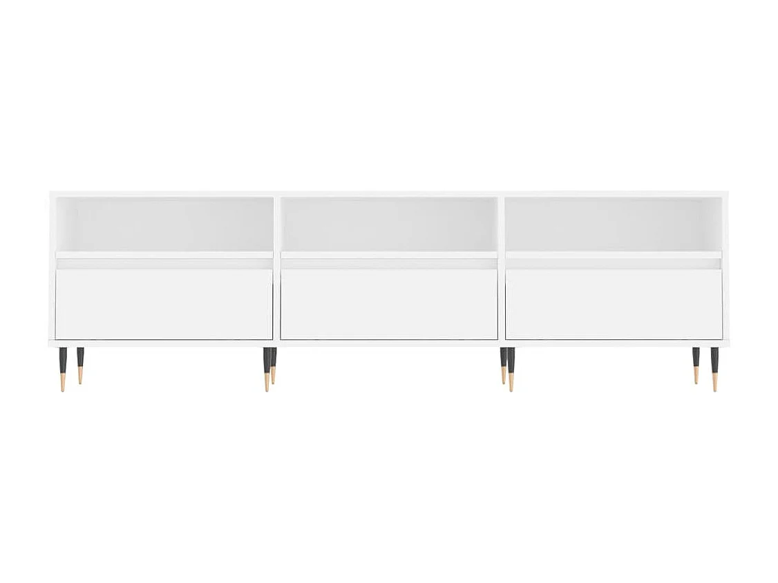 Meuble TV blanc 150x30x44,5 cm bois d'ingénierie