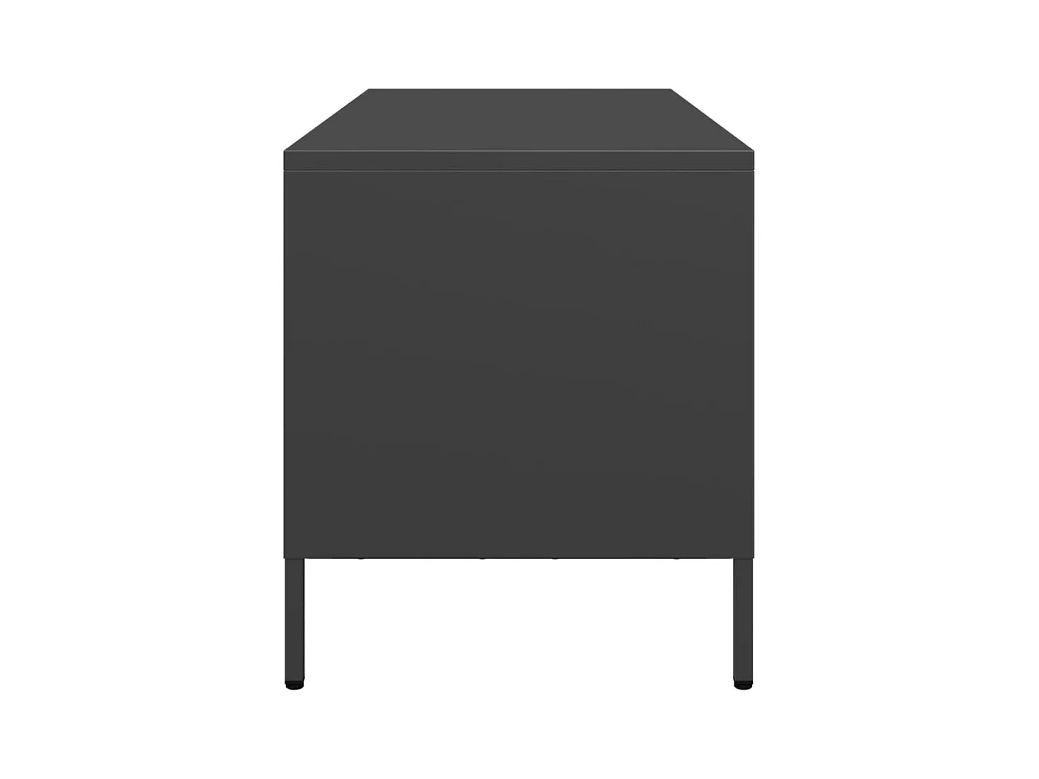 Móvel de TV 101,5x39x43,5 cm aço laminado a frio preto