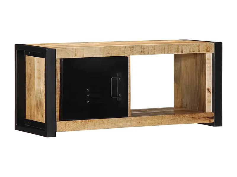 Tv-meubel 80x30x35 cm massief ruw mangohout