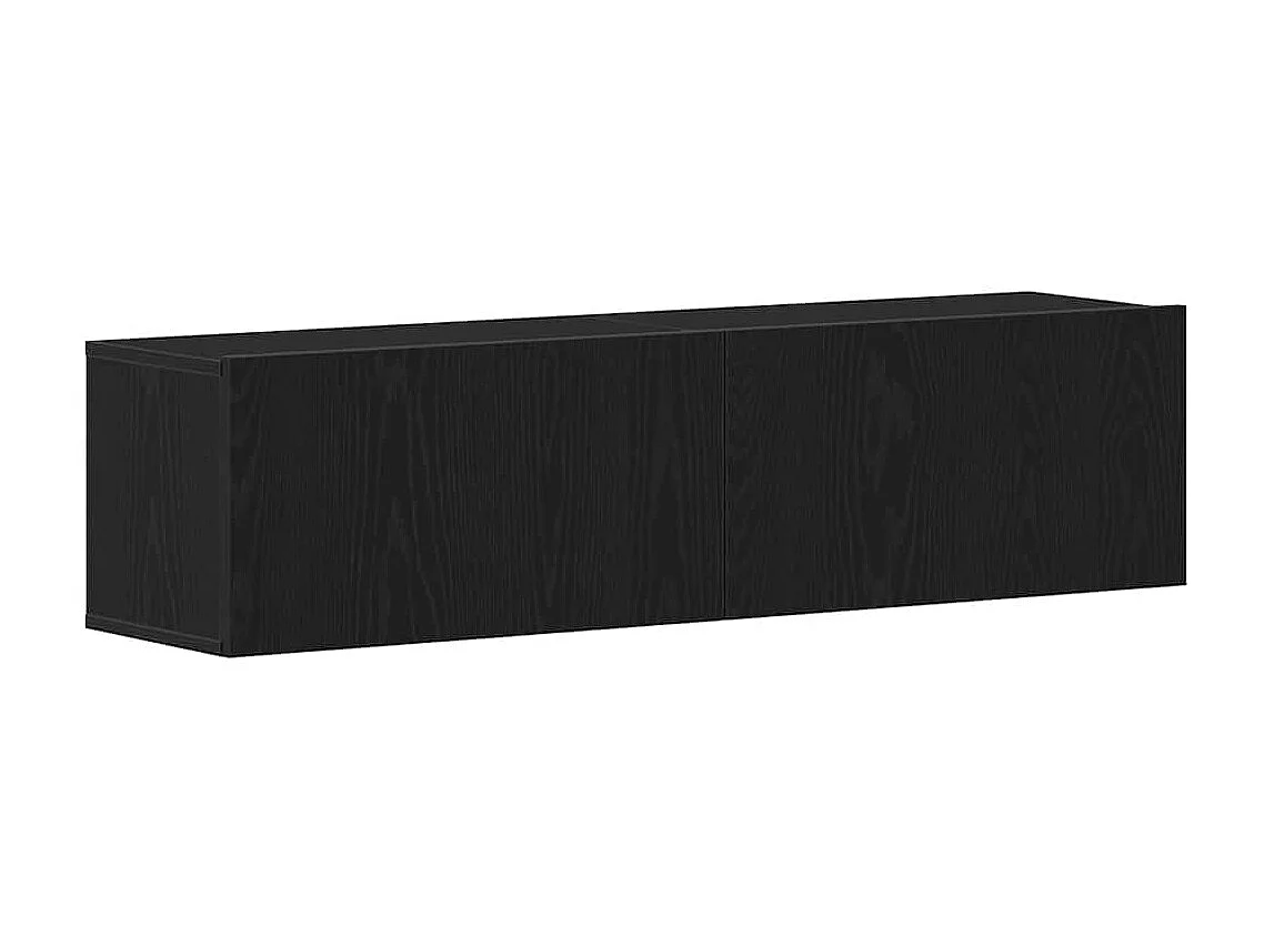 TV-Schrank Schwarz Eichen-Optik 120x30x30,5 cm Holzwerkstoff