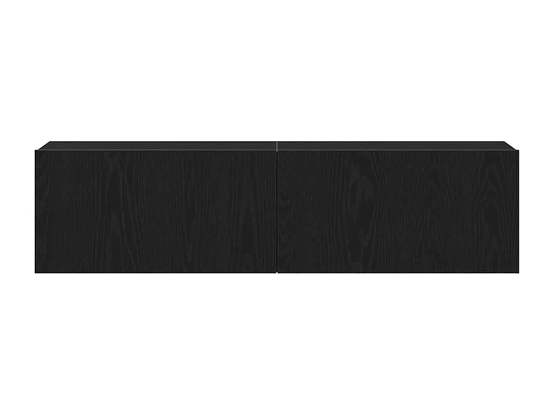 TV-Schrank Schwarz Eichen-Optik 120x30x30,5 cm Holzwerkstoff