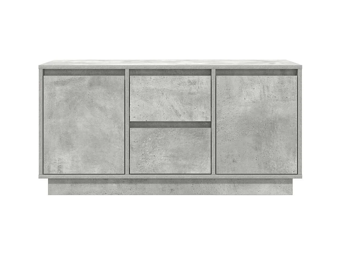 Meuble TV avec lumières LED gris béton 100x41x50 cm