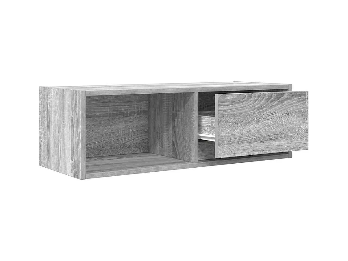 Meuble TV sonoma gris 80x31x25,5 cm bois d'ingénierie