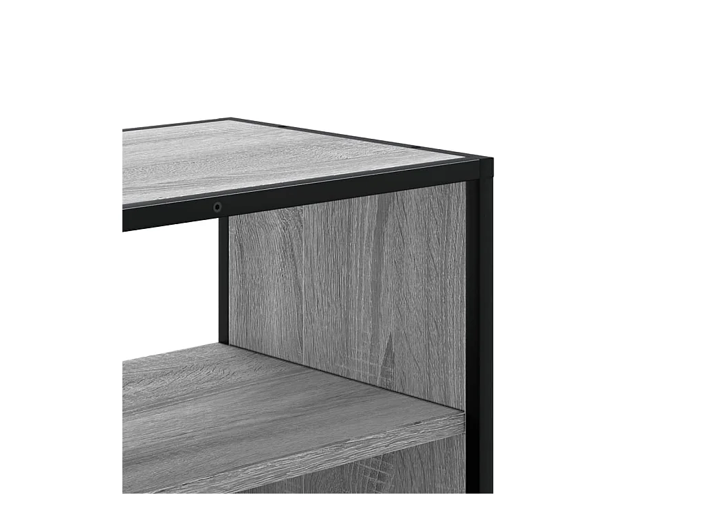 Meuble TV sonoma gris 100x31x39,5 cm bois d'ingénierie et métal