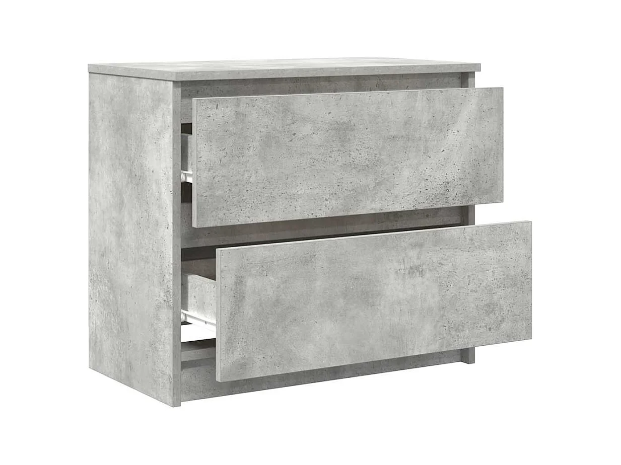Meuble TV gris béton 60x35x54 cm bois d'ingénierie
