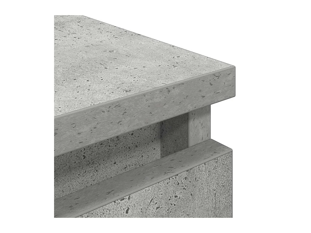 Meuble TV gris béton 60x35x54 cm bois d'ingénierie